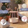 Coemo Beistelltisch Kosi mit Canvas Korb und 2 Ebenen in Pink Bild 3