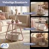 Coemo Beistelltisch Kosi mit Canvas Korb und 2 Ebenen in Pink Bild 5