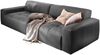 KAWOLA Big Sofa PALACE 3-Sitzer mit Sitztiefenverstellung Leder schwarz 74 x 120 x 298 cm Bild 3