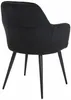 Vente-unique - ELEANA Stuhl SamtStoff Schwarz - B 59 cm x H 82 cm x L 58 cm Bild 5