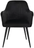 Vente-unique - ELEANA Stuhl SamtStoff Schwarz - B 59 cm x H 82 cm x L 58 cm Bild 2