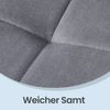Küchenstühle gepolstert, Esszimmerstühle Samt, moderner Sessel mit verstellbaren Füßen, für Wohnzimmer, 6er Set, grau Bild 3