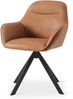 GOEURVANT 1370 Esszimmerstühle 4er-Set, 360° Drehbar, Kunstleder - Braun Bild 3