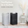 HENNEZ Wäschekorb "Katy" aus Filz schmal und zusammenklappbar, 80l, Wäschesack Groß für Schmutzwäsche Wäschetonne Wäschetasche Bild 5