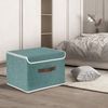 Faltbare Aufbewahrungsbox Aufbewahrung Deckel Stoff 38x25x25 cm 2er Set Aqua Bild 5