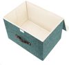Faltbare Aufbewahrungsbox Aufbewahrung Deckel Stoff 38x25x25 cm 2er Set Aqua Bild 3