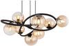 LED Hängeleuchte, schwarz Glas amber H 120 cm Bild 4