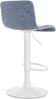 Barhocker PESAN - Stoff Blau 39x36x84 cm Weiß | Barstuhl Höhenverstellbar Mit Lehne Drehbar Tresenhocker Tresenstuhl Kneipenhocker Kneipenstuhl Bild 3