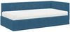 vidaXL Eckbettgestell mit Matratze mit Kopfteil 2 pcs Blau Samt 3393857 Bild 4