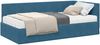 vidaXL Eckbettgestell mit Matratze mit Kopfteil 2 pcs Blau Samt 3393857 Bild 2