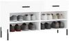 vidaXL Schuhbank Hochglanz-Weiß 102x35x55 cm Holzwerkstoff 829750 Bild 3