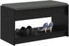 vidaXL Flurbank mit Kissen mit Regal Schwarze Eiche 83 x 38 x 45 cm 891577 Bild 3
