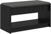 vidaXL Flurbank mit Kissen mit Regal Schwarze Eiche 83 x 38 x 45 cm 891577 Bild 2