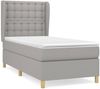 Boxspringbett mit Matratze Stoff Hellgrau 90x190 cm, Härtegrad: H2 [3128805] Bild 2