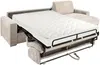 Vente-unique - CALITO Sofa SamtStoff Beige - B 223 cm152 cm x H 90 cm x L 278 cm Bild 4