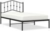 vidaXL Bettgestell mit Kopfteil Metall Schwarz 100x190 cm 373783 Bild 2