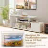 COSTWAY TV-Schrank bis zu 55 Zoll, mit Ablageflächen & Schrank, 152x38x58,5cm Bild 3