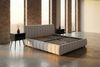 KAWOLA Bett ALIOTTA Polsterbett Stoff grau 160x200cm mit Lattenrost Bild 2