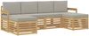 vidaXL Outdoor-Sofagarnitur 5 pcs Weiß und Hellgrau 3392261 Bild 2