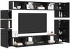 vidaXL TV-Schrankset 9 pcs Schwarz Eichen-Optik Holzwerkstoff 3393490 Bild 3