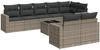 vidaXL 9-tlg. Garten-Sofagarnitur mit Kissen Grau Poly Rattan 3251567 Bild 2