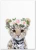 Poster Kinder Tiere mit Blumenkranz Hase Panda und Koala Bär als Deko Print ohne Rahmen - 70x100cm / 1 Bild 2