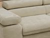 MKS Möbel 'Pablo L-Form' Ecksofa mit Schlaffunktion, verstellbare Kopfstützen, Beige, Schenille glatt, ohne Topper, Rechts Bild 5