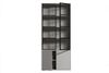 Vitrine Basic aus Kiefernholz, modern, 4 Türen mit Glas, hellgrau, push-to-open, soft-close Bild 2
