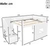 Hochbett mit Lattenrost und LED-Beleuchtung, 140x200 cm, Treppe mit Regal, Kinderbett mit Rausfallschutz, Spielbett, Kiefer Bild 4