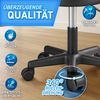 TRESKO® Rollhocker mit Lehne 150 kg Blau | Arbeitshocker höhenverstellbar 46-58 cm | Drehhocker mit Rollen | Bürostuhl Hocker Drehstuhl Kosmetikhocker Bild 2