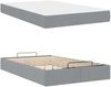 vidaXL Bettgestell mit Matratze 2 pcs Hellgrau Stoff 3399473 Bild 5