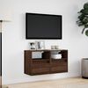 vidaXL TV-Wandschränke LED-Beleuchtung 2 Stk. Eichen-Optik 41x31x45 cm 852326 Bild 4