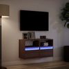 vidaXL TV-Wandschränke LED-Beleuchtung 2 Stk. Eichen-Optik 41x31x45 cm 852326 Bild 5