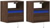 vidaXL TV-Wandschränke LED-Beleuchtung 2 Stk. Eichen-Optik 41x31x45 cm 852326 Bild 3