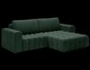Eltap 'Bonett' Ecksofa mit Schlaffunktion, 92 x 175 x 250 cm, Dunkelgrün, Rechts Bild 3