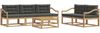 vidaXL Outdoor-Sofagarnitur mit Kissen 6 pcs Weiß und Anthrazit 3386076 Bild 2