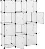 Songmics Stufenregal Schuhregal, Regalsystem, Kleiderschrank, Steckregal Bild 3