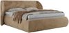 Polsterbett mit Lattenrost, Doppelbett Bettkasten, Bettgestell mit Gasdruckfeder - CAELA CLASSIC - 200 x 200 cm - Beige Plüsch Bild 5
