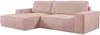 Vente-unique - AMELIA Sofa SamtStoff Puderrosa - B 167 cm x H 85 cm x L 267 cm Bild 4
