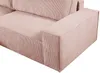 Vente-unique - AMELIA Sofa SamtStoff Puderrosa - B 167 cm x H 85 cm x L 267 cm Bild 5