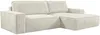 Vente-unique - AMELIA Sofa SamtStoff Puderrosa - B 167 cm x H 85 cm x L 267 cm Bild 2