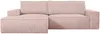 Vente-unique - AMELIA Sofa SamtStoff Puderrosa - B 167 cm x H 85 cm x L 267 cm Bild 3