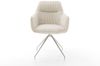Esszimmerstuhl Pejo-Flex Cord Beige Kreuzgestell konisch Edelstahl Taschenfederkern Bild 2