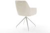 Esszimmerstuhl Pejo-Flex Cord Beige Kreuzgestell konisch Edelstahl Taschenfederkern Bild 5