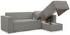 Ecksofa Schlafsofa WALDO Stoff Brooklyn Dunkelgrau Ottomane Rechts Bild 3
