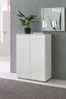 Kommode mit 2 Türen 71 x 104 x 35 cm Mehrzweckschrank Holz Weiß, Flurschrank hell modern, Schrank klein, Anrichte Sideboard matt, Kommodenschrank Flurmöbel Bild 3