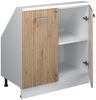 Küchenschrank für Dachschrägen R-Line Artisan-Eiche 80 cm mit 2 Türen Vicco Bild 4