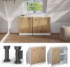 Küchenschrank für Dachschrägen R-Line Artisan-Eiche 80 cm mit 2 Türen Vicco Bild 5
