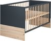roba Kinderzimmerset 'Lenn' 2-teilig - Bett 70 x 140 - Wickelkommode - Anthrazit / Artisan Eiche Bild 3