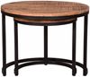Couchtisch >IRON< in braun / schwarz aus Massivholz / Metall - 58x45x58 (BxHxT) Bild 2